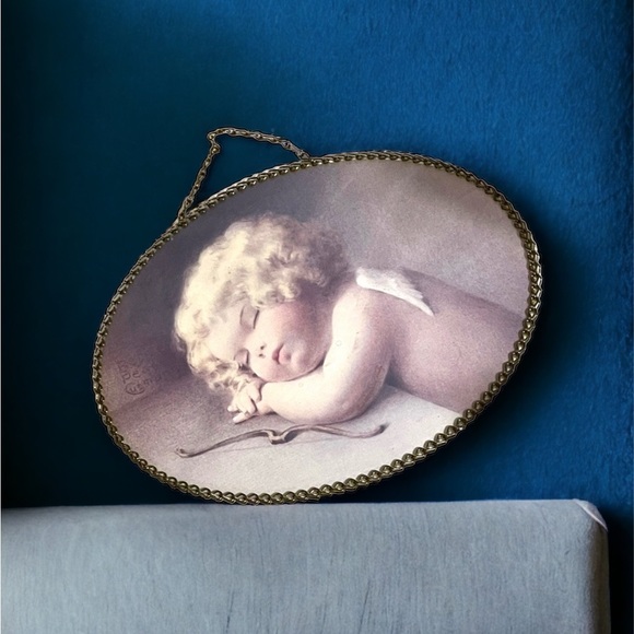 Vintage Angel Sleeping Wall hanging picture or Dresser tray decor - Picture 2 of 7